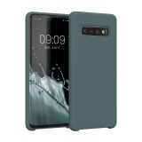 Husa Kwmobile pentru Samsung Galaxy S10, Silicon, Verde, 47732.171, Carcasa