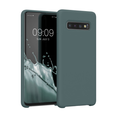 Husa Kwmobile pentru Samsung Galaxy S10, Silicon, Verde, 47732.171 foto