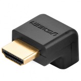 Adaptor Audio si Video HDMI la HDMI UGREEN Down Angle, Negru