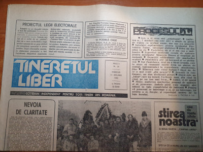 ziarul tineretul liber 31 ianuarie 1990-art. &amp;quot;nevoia de claritate &amp;quot; foto