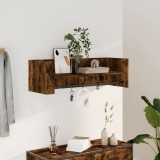 Gossi raft de perete, stejar fumuriu, 100x35x30,5 cm, lemn prelucrat