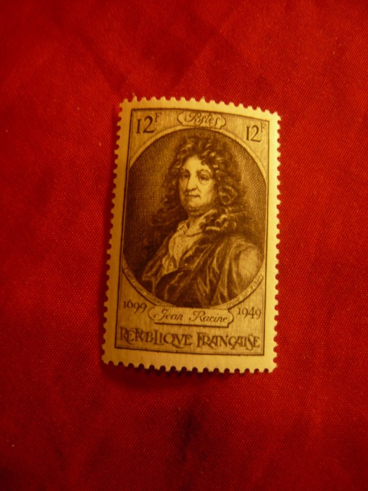 Serie Franta 1949 -Personalitati- 250 Ani de la moartea lui J.Racine ,1 val.