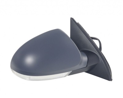 Oglinda exterioara Vw Passat (B6), 01.2005-07.2010, partea Dreapta, culoare sticla crom, sticla convexa, cu carcasa grunduita , cu incalzire , ajusta foto