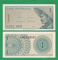 = INDONEZIA - 1 SEN - 1964 - UNC = foto