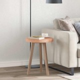 vidaXL Placă de masă Maro deschis &Oslash; 40 x 4 cm Lemn de stejar masiv