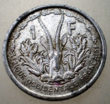 7.552 FRENCH WEST AFRICA DE VEST COLONIE FRANCEZA 1 FRANC 1948, Aluminiu