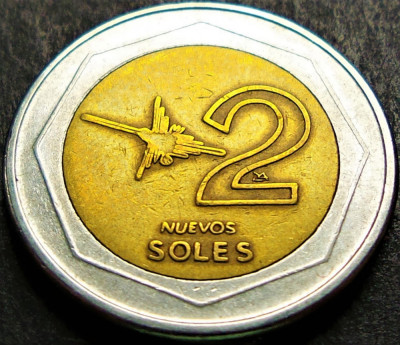 Moneda exotica bimetal 2 NUEVO SOLES - PERU, anul 2006 * Cod 446 A foto
