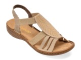 Cumpara ieftin Sandale RIEKER bej, 608C0, din piele ecologica