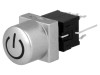 Comutator Tastatură DPDT 0,1A 30VDC Argintie cu LED