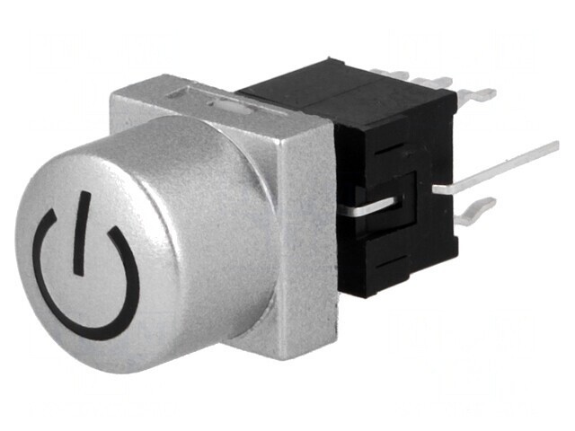 Comutator Tastatură DPDT 0,1A 30VDC Argintie cu LED