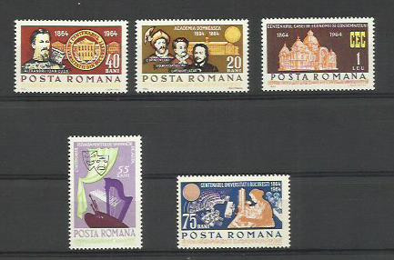 Romania MNH 1964 - Centenare - LP 593 serie