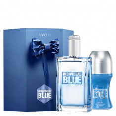 Set cadou 2 buc Avon Individual Blue pentru El: Apa de toaleta 100 ml, Deodorant anti-perspirant roll on 50 ml foto