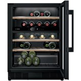 Vitrina vinuri incorporabila Bosch KUW21AHG0, 120 l, 44 sticle, Iluminare LED, Doua circuite de racire, Clasa G, 82 cm, Sticla