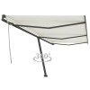 VidaXL Copertină autonomă retractabilă manual, crem, 600x300 cm 3069797