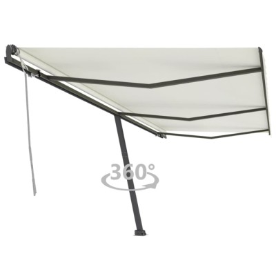 vidaXL Copertină autonomă retractabilă manual, crem, 600x300 cm 3069797 foto
