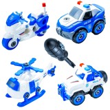 Cumpara ieftin Vehicule politie, demontabile, 4 buc/set