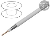 Cablu Coaxial Goobay CCS PVC Alb 25m &Oslash;6,8mm CPR Eca 51510