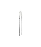 LED 3mm 12V alb rece 1120-1560mcd 30 grade parte frontala convex, Optosupply