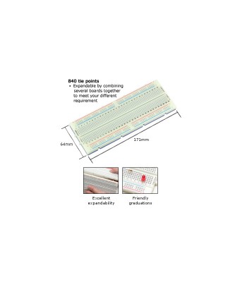 Placa pentru test ProsKit 840 pini 171x64x9mm foto