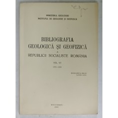 BIBLIOGRAFIA GEOLOGICA SI GEOFIZICA A R.S.R. , VOLUMUL VII , 1976 -1980 de MARGARETA PELTZ si LAURA DINU , APARUTA 1985