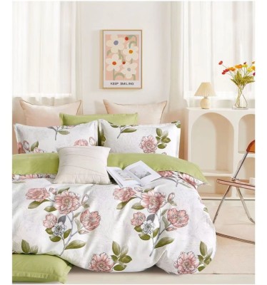 Lenjerie pat dublu,bumbac finet,6 piese,cearceaf normal 220x240cm, cearceaf pilota 200x220cm, 2 fete de perna 50x70, 2 fete de perna 70x70-A1065 foto