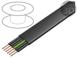 Cablu PVC Flach 6x0,75mm&sup2; 450/750V Cu
