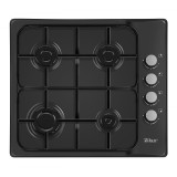 Plita incorporabila Zilan ZLN-0034, 7.35 kW, 4 arzatoare, Gaz natural sau GPL, Negru