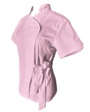 Halat Medical Pe Stil, Roz Deschis cu Elastan, Model Andreea - 4XL