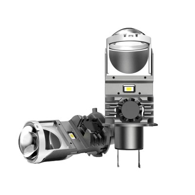 Set de 2 becuri led F40B Xentech Light H4 cu proiector 55W foto