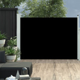 Copertina laterala retractabila de terasa, negru, 100x500 cm GartenMobel Dekor, vidaXL