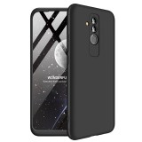 Husa Full Cover 360&deg; (fata + spate + folie sticla) compatibil cu Huawei Mate 20 Lite din plastic, Black Matte