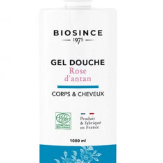 Gel de dus organic pentru corp si par cu parfum de trandafir, 1000ml, Biosince 1975