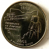 AMERICA QUARTER 1/4 DOLLAR 2002 LITERA D.(LOCUL NAŞTERII DE AVIATIE PIONERI), BU, America de Nord, Cupru-Nichel