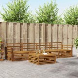 vidaXL Set 5 piese mobilier gradina lemn acacia natural canapea exterior