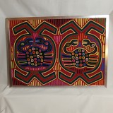 Tablou Art Deco polinezian, stil quilt, colectie, vintage