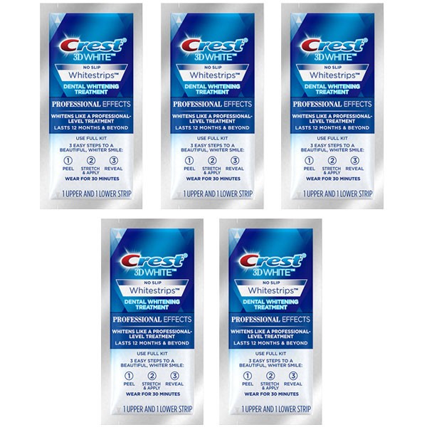 Benzi Albire Dinti, Crest Whitestrips 3D, Professional Effects, Set 5 plicuri, (10 benzi), Durata Al