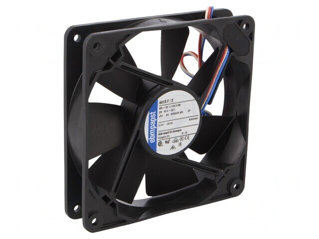 Ventilator axial 48V 119x119x25mm 170m3/h 43dBA cu bilă