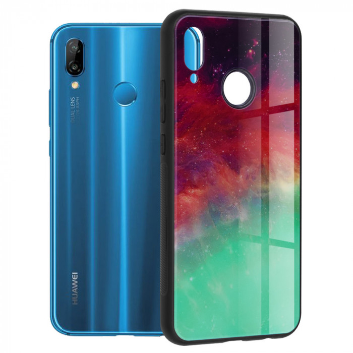 Husa pentru Huawei P20 Lite, Techsuit Glaze Series, Fiery Ocean