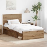 Cumpara ieftin Cadru de pat Stejar Artizanal 100 x 200 cm Lemn de pin masiv
