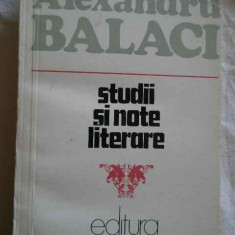 Studii Si Note Literare - Al. Balaci ,270394