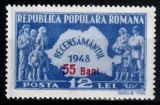 Romania 1952, LP 297, Recensamantul (supratipar), MNH!