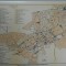 Harta Cluj, 1920, 28x33 cm, lb. franceza, Drotleff Sibiu, superba