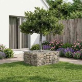 vidaXL Pat ridicat din gabion Argintiu 42033319