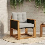 vidaXL Canapea Medie pentru Exterior Lemn Solid de Acacia natural 3438859