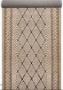 Traversa Festonata Surfilata, Model Fashion 32009-120, Inaltime Fir 12 mm, Latime 0.6m, Marime 60 x 200 cm, Crem, Maro, Antialergic, Polipropilena, Li