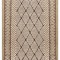Traversa Festonata Surfilata, Model Fashion 32009-120, Inaltime Fir 12 mm, Latime 0.6m, Marime 60 x 200 cm, Crem, Maro, Antialergic, Polipropilena, Li