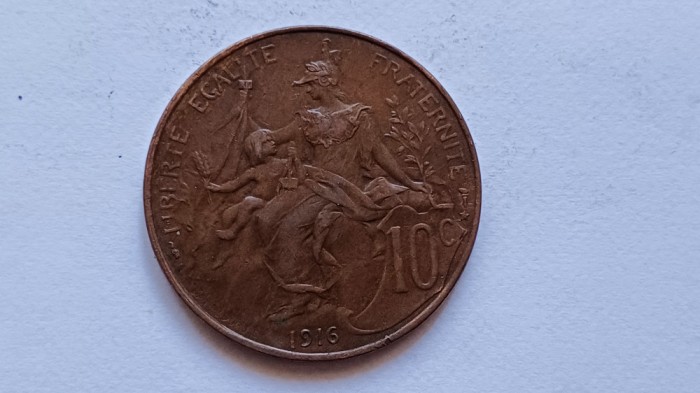 Franta -10 Centimes 1916