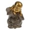 Figurină Decorativă de Masă, Model Călugăr, &Icirc;nălțime 16cm, Culoare Bronz Auriu și Maro, Ceramică