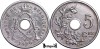 1920, 5 Centimes - Albert I - Regatul Belgiei - inscripție franceză, Europa