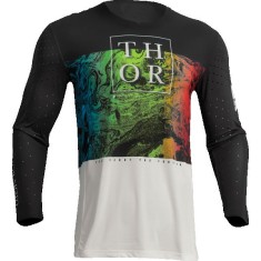 MBS Tricou motocross/enduro Thor Prime Melter, negru/alb, L, Cod Produs: 29107044PE foto